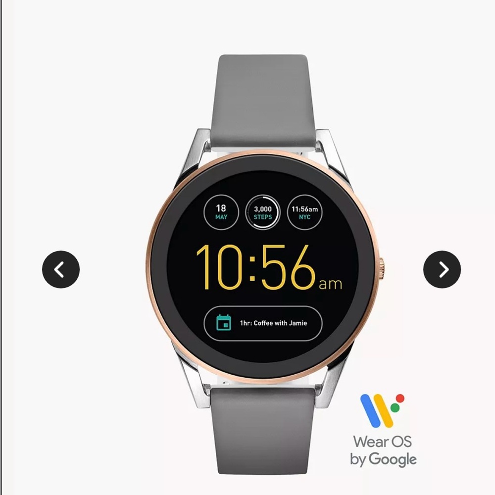 Fossil Q Gen 3 Smartwatch - Grey Silicone Band (Box + Charger)